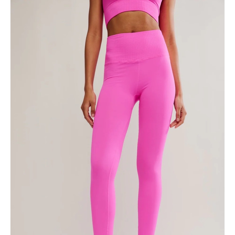 NEW Free People | FP Movement Good Karma High Rise Leggings Fuchsia Flirt